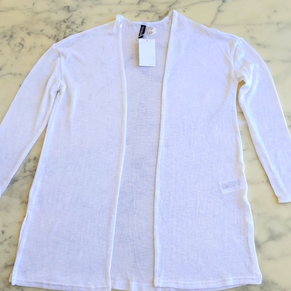 NWT. H&M Openfront Dropped Shoulder Loose Fit Long Knit Cardigan with 3/4 sleeve - Picture 3 of 4